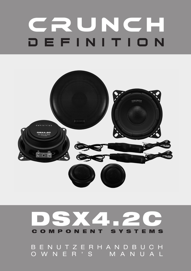 Audiodesign Crunch Definition DSX4.2C owner's manual