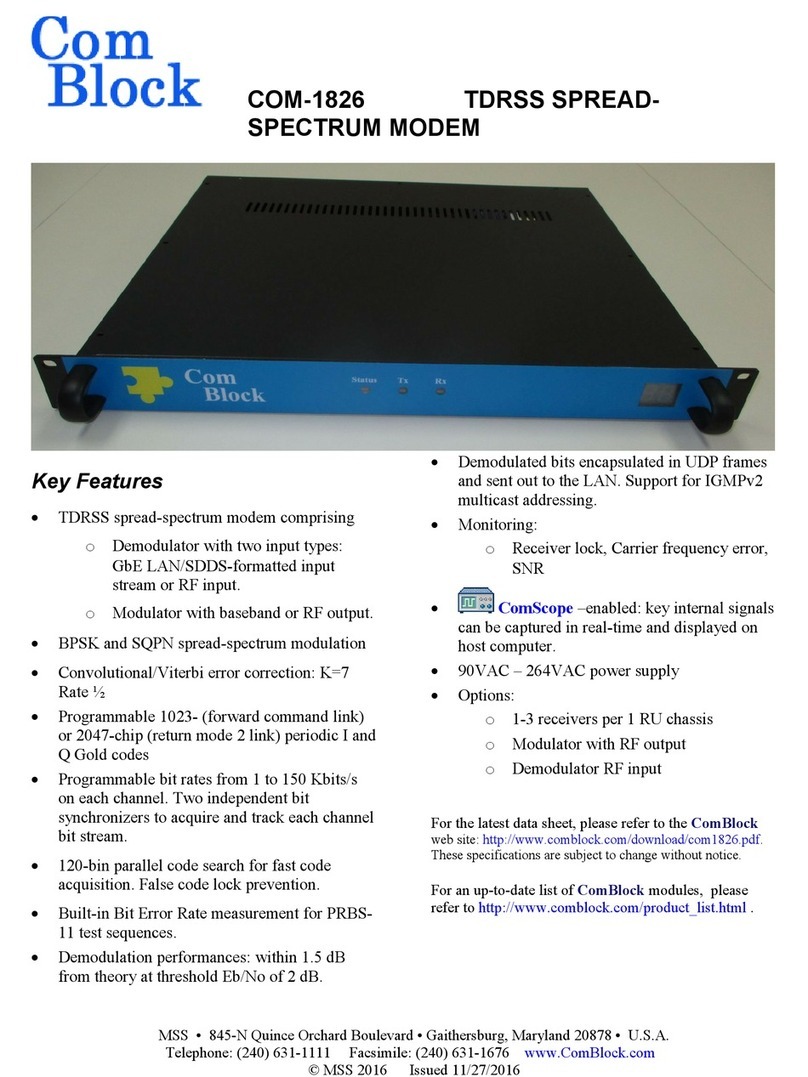 ComBlock COM-1826 manual