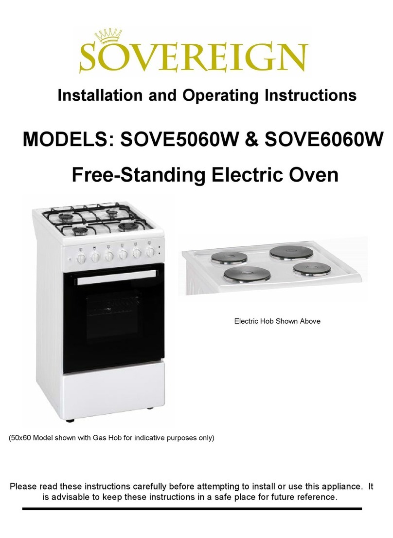 Sovereign SOVE5060W Installation and operating instructions Sovereign SOVE5060W Installation and operating instructions