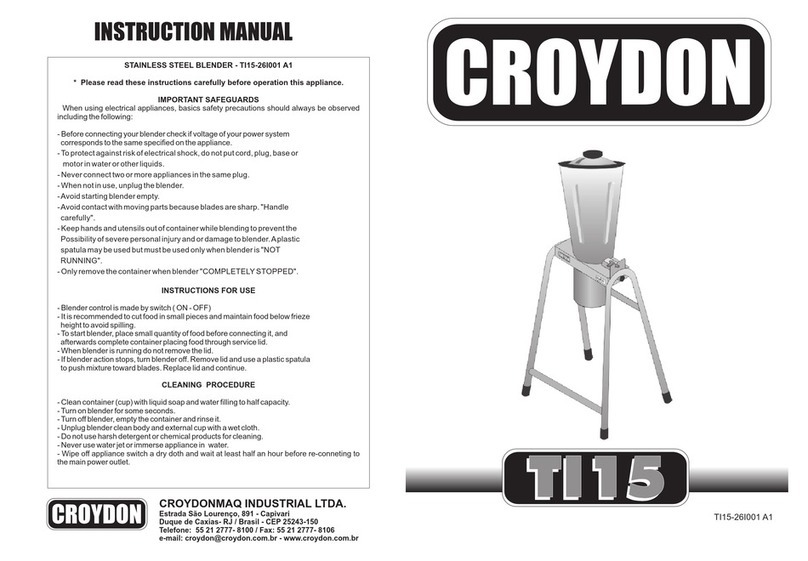 croydon TI15 instruction manual
