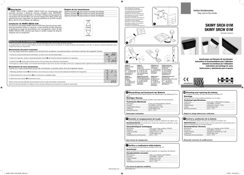 Stobag SKIMY SRCH 01M Product manual