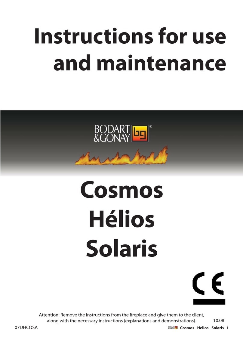 Bodart & Gonay Cosmos Series Instructions for use and maintenance