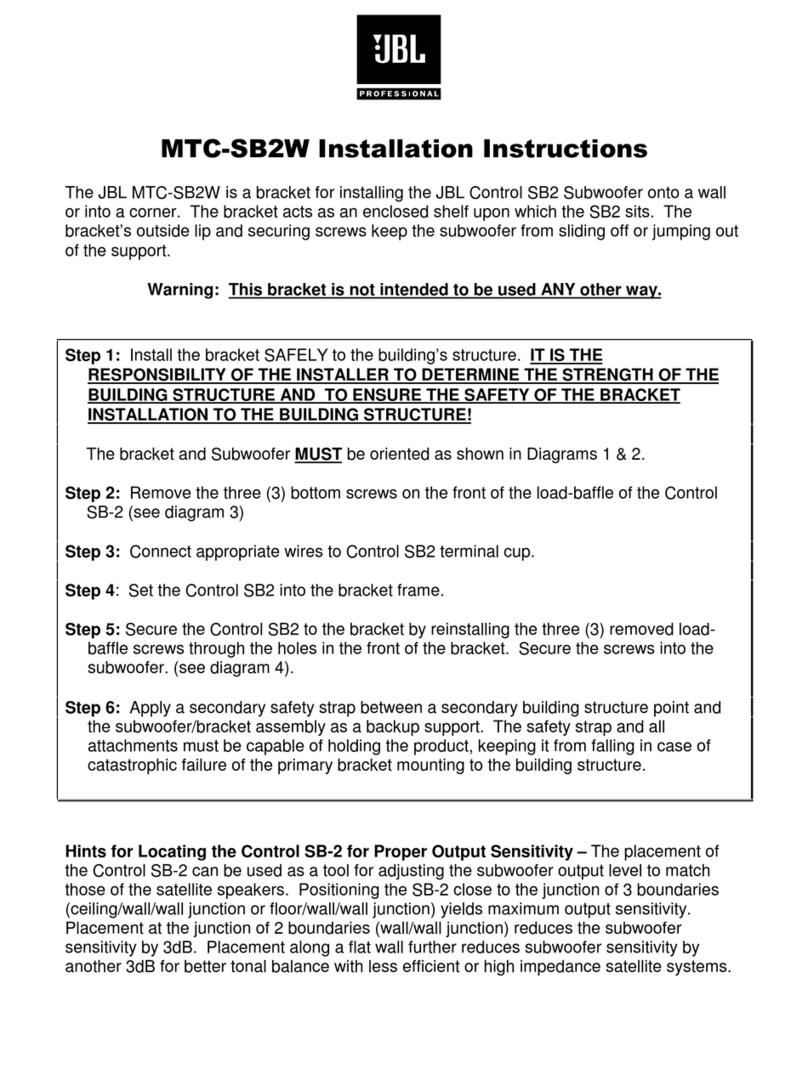 JBL MTC-SB2W installation instructions