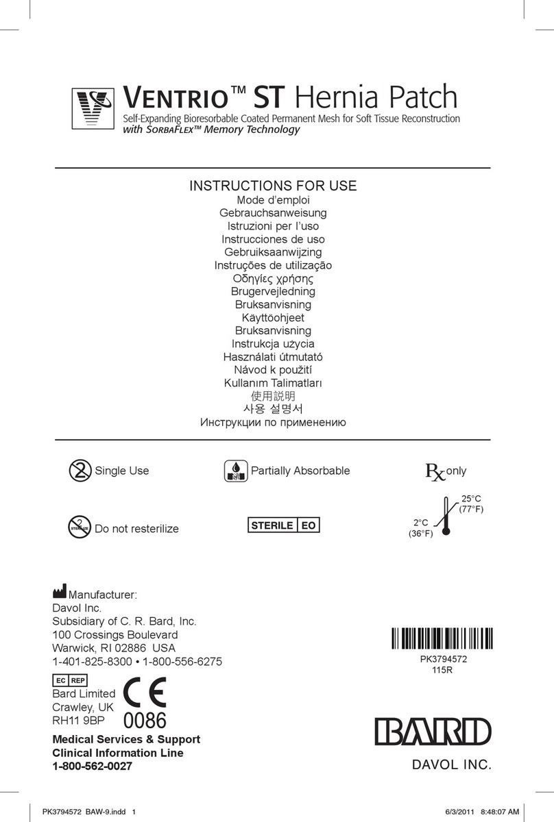 Davol BARD VENTRIO ST Instructions for use