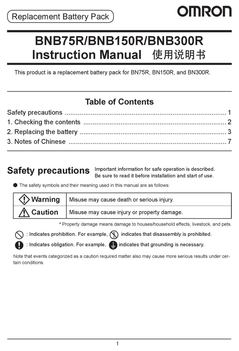 Omron BNB75R instruction manual