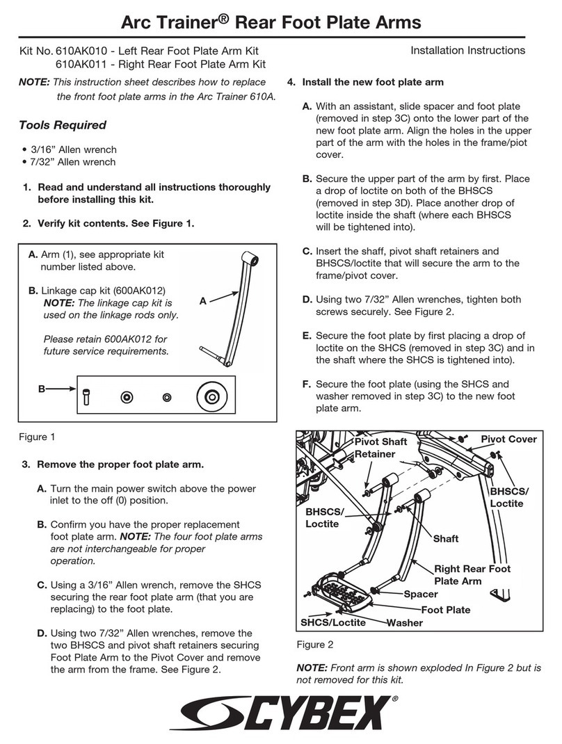 CYBEX Arc Trainer 610AK010 User manual