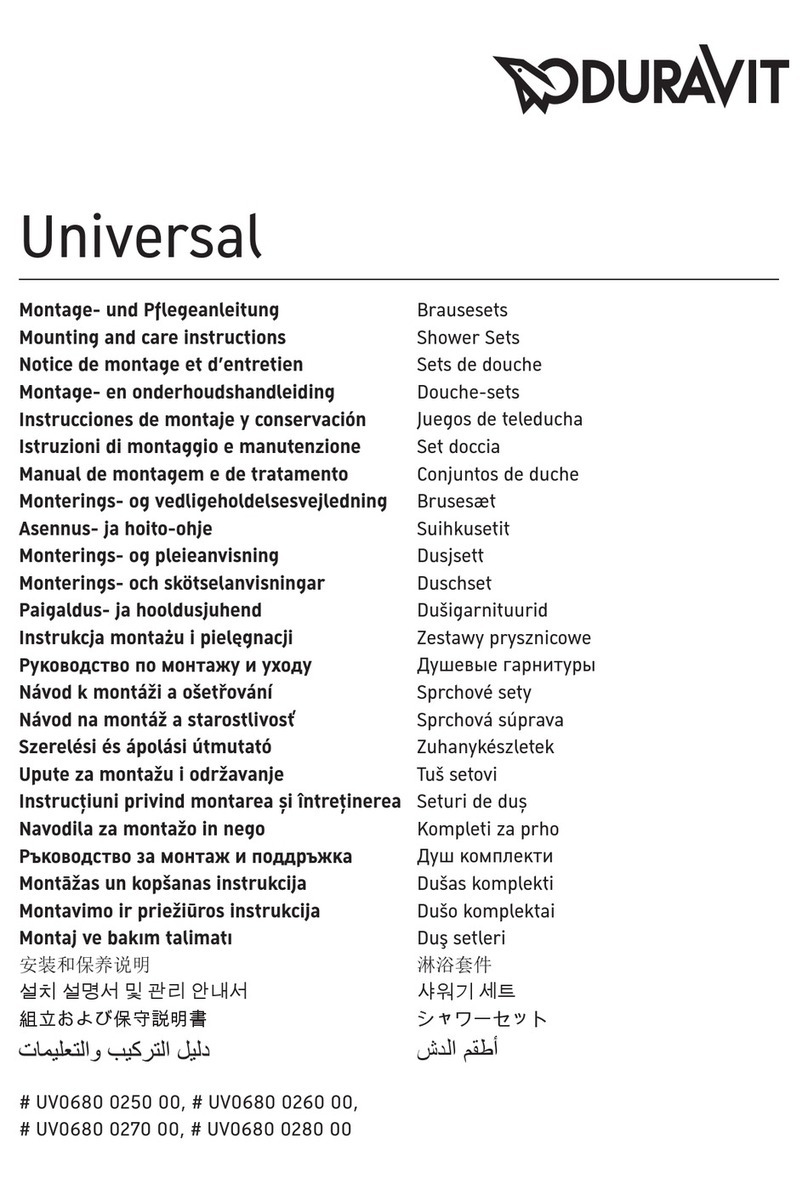 DURAVIT Universal Series Mounting and care instructions