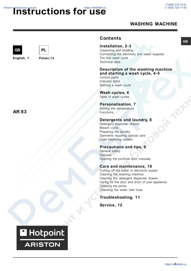 Hotpoint Ariston AR 83 Instructions for use