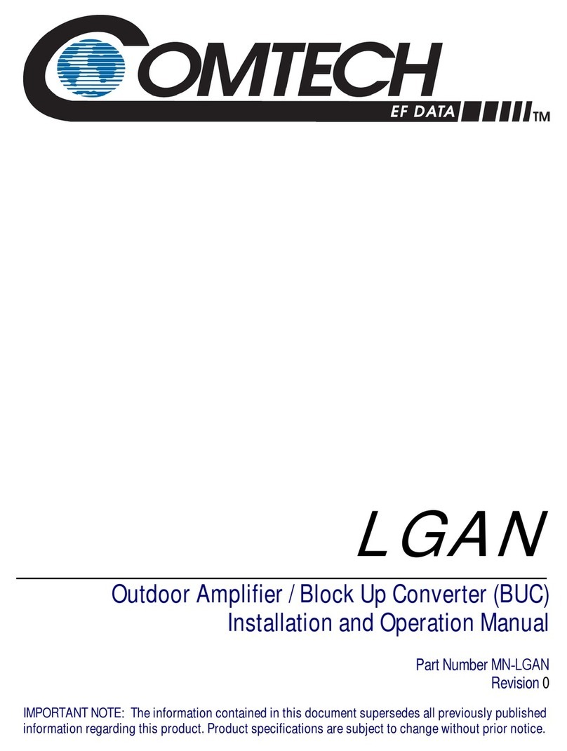 Comtech EF Data LGAN Installation and operation manual