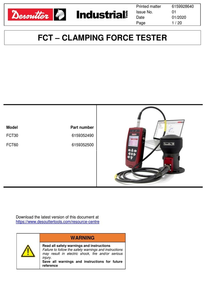 Desoutter FCT Series User manual