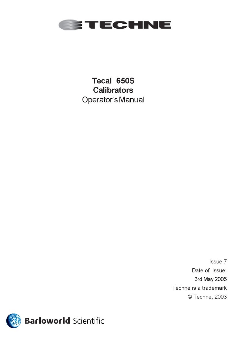 Techne Tecal 650S User manual