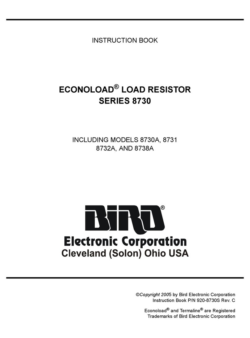 Bird Electronic Econoload 8730A Instruction book