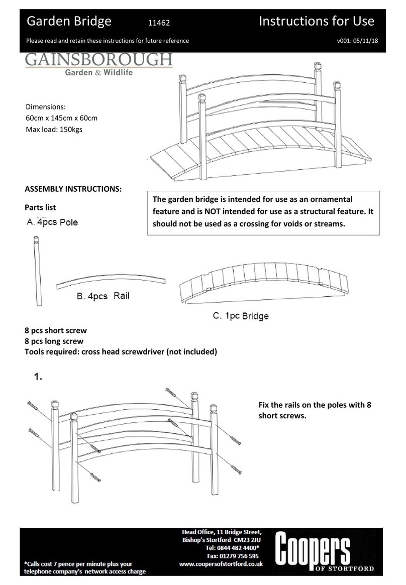 Coopers of Stortford Gainsborough Garden Bridge User manual
