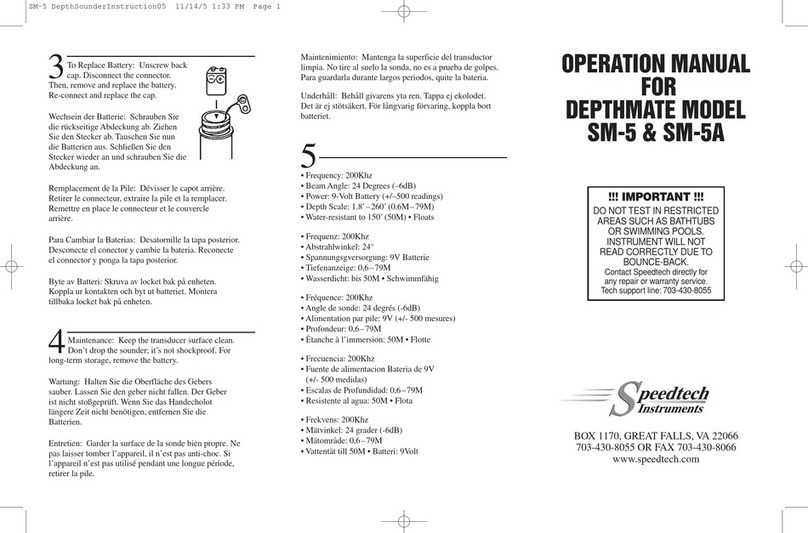 Speedtech DEPTHMATE SM-5A User manual