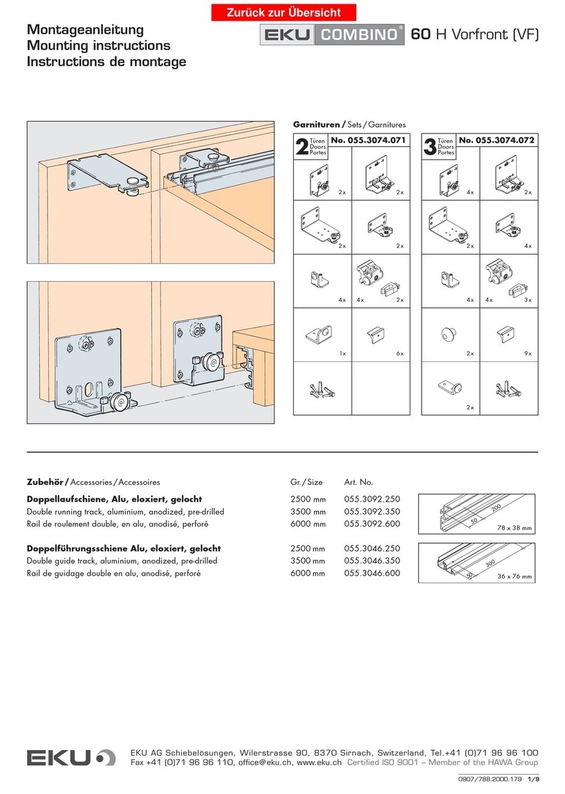 eku COMBINO 60 H Vorfront Mounting instructions