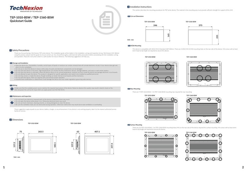 TechNexion TEP-1560-BSW User manual