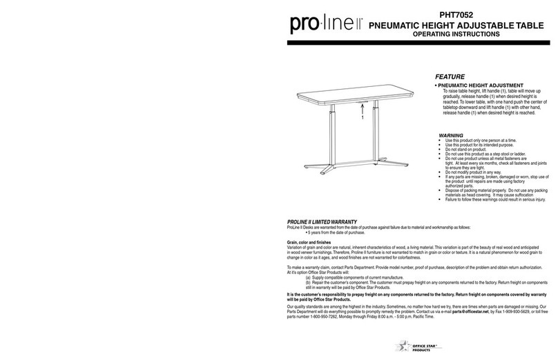 Office Star Products ProLine II PHT7052 operating instructions Office Star Products ProLine II PHT7052 operating instructions