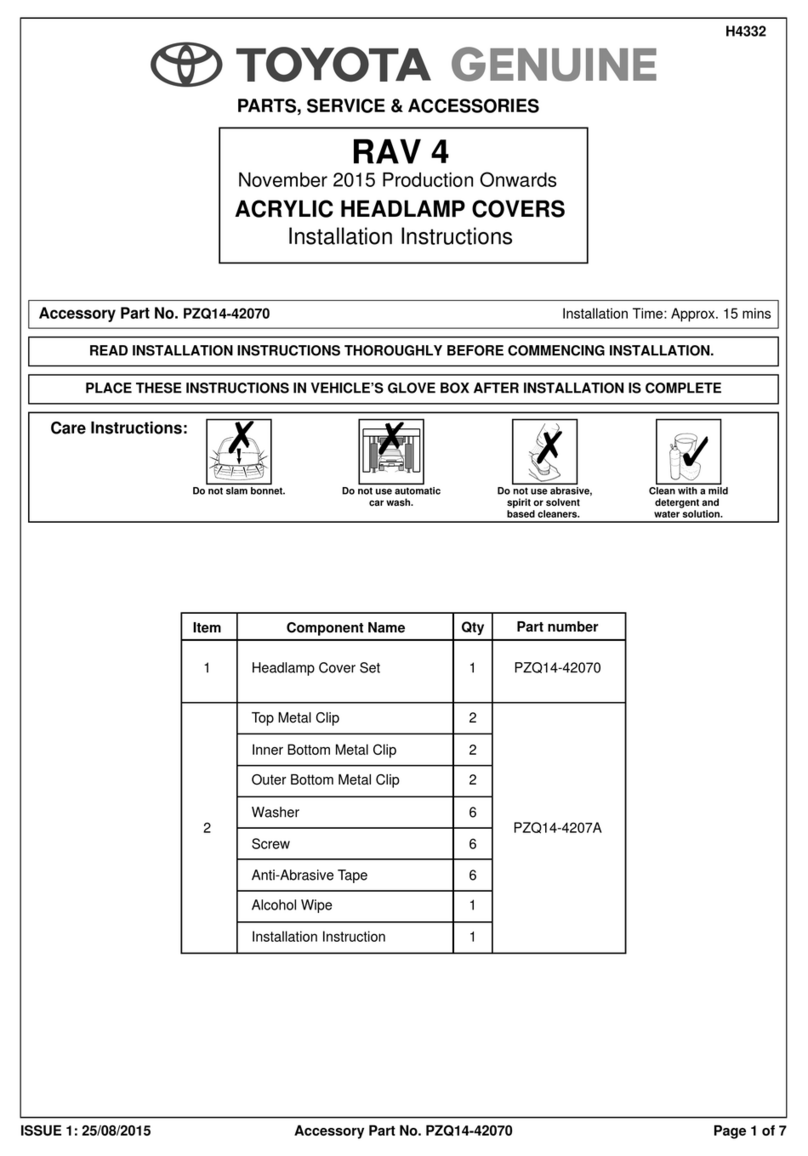 Toyota PZQ14-42070 installation instructions Toyota PZQ14-42070 installation instructions