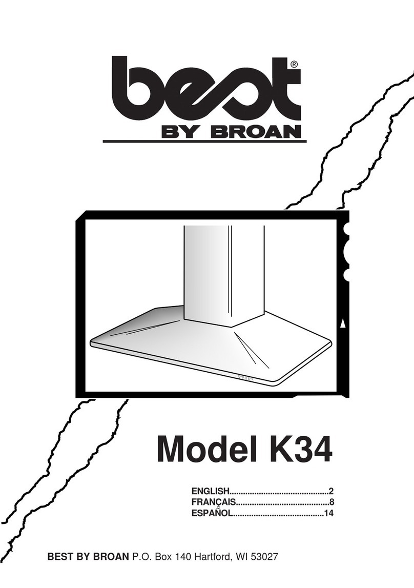 Broan Best K34 User manual