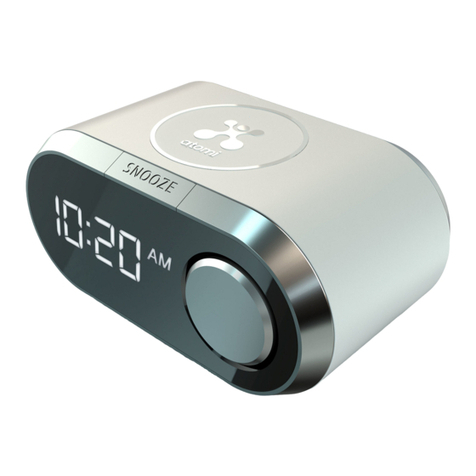 ATOMI Qi Wireless Alarm Clock user manual