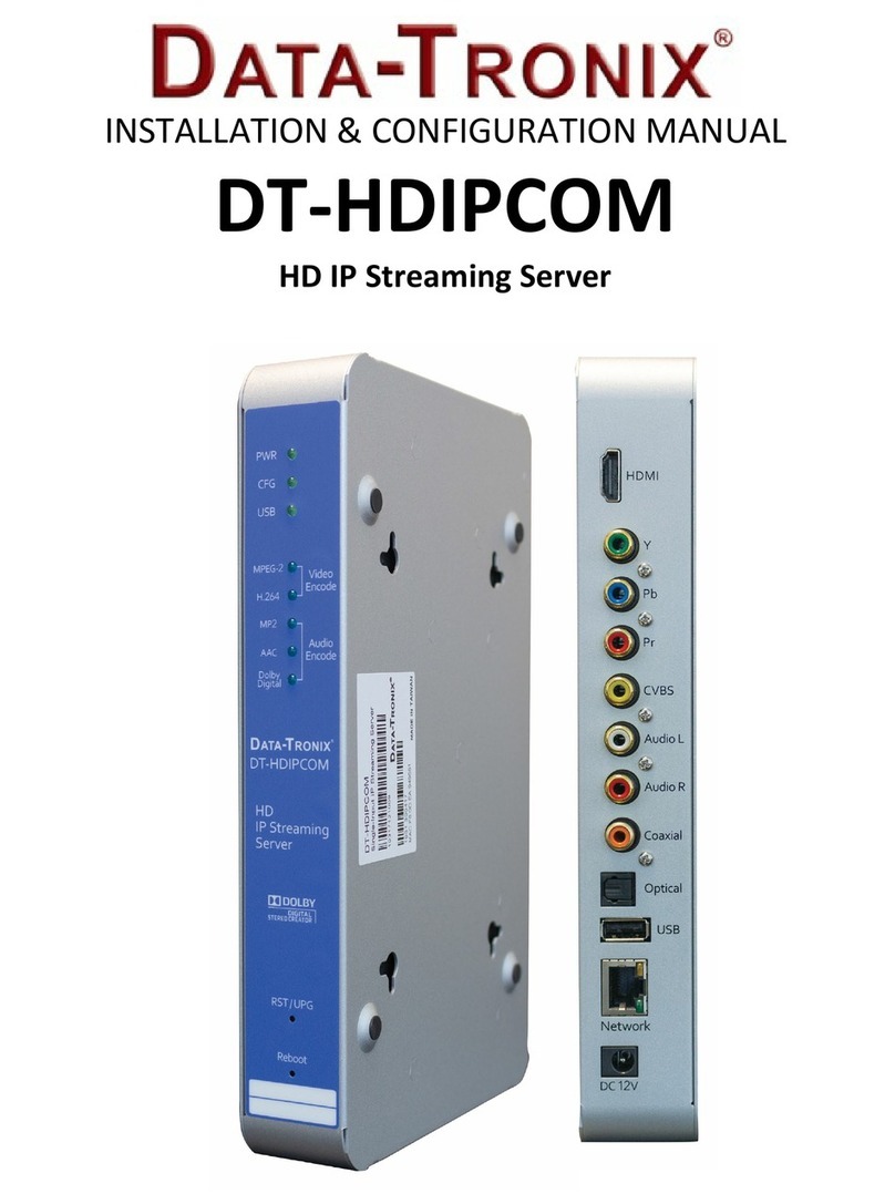Data-Tronix DT-HDIPCOM Installation & configuration manual