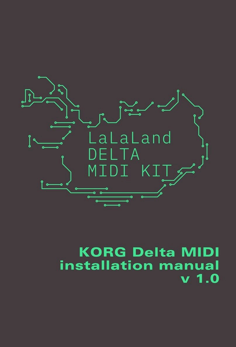 LaLaLand KORG Delta MIDI installation manual