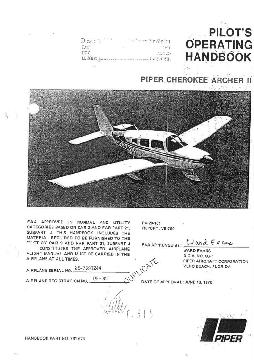 Piper Cherokee Archer II Owner's manual