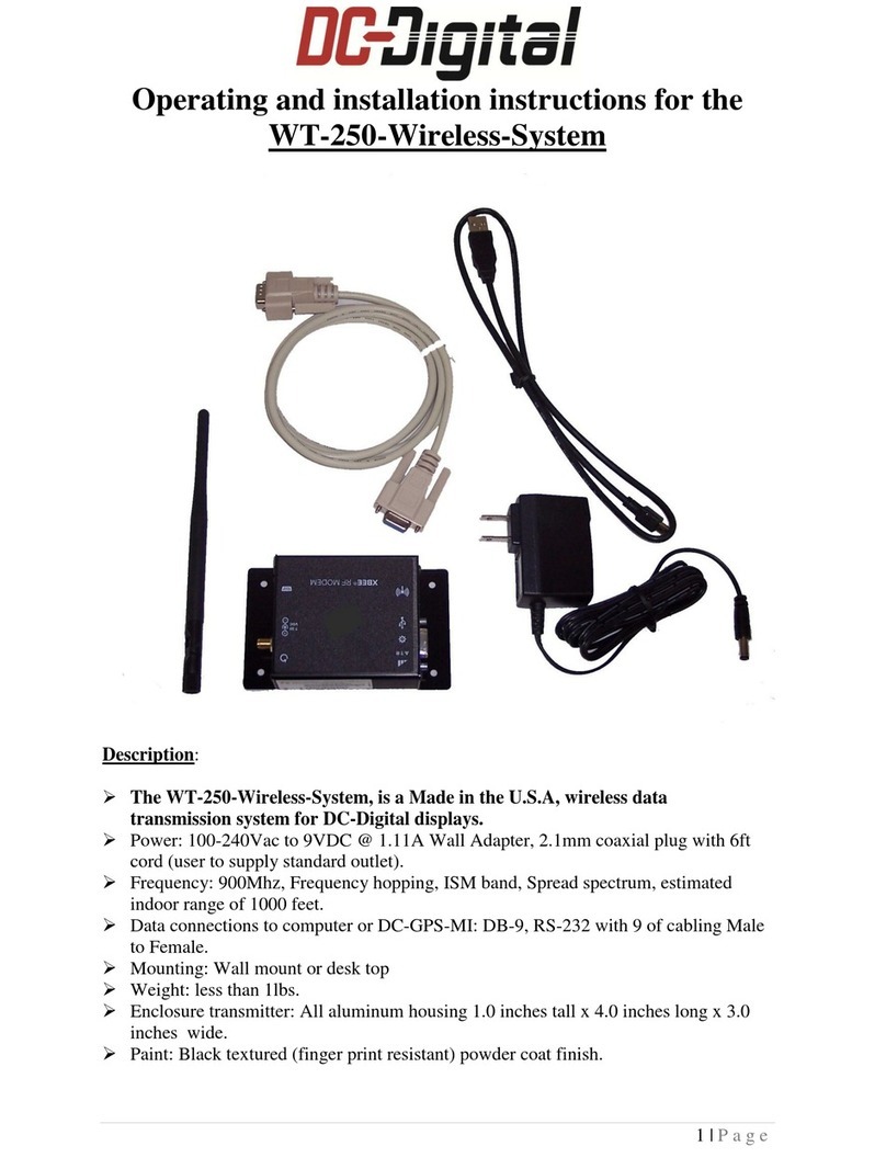 DC-Digital WT-250-Wireless-System Operating and installation instructions DC-Digital WT-250-Wireless-System Operating and installation instructions