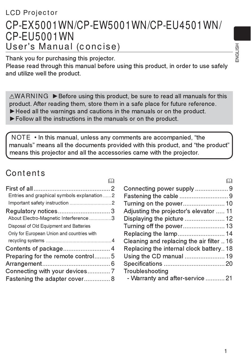 Hitachi CP-EX5001WN user manual