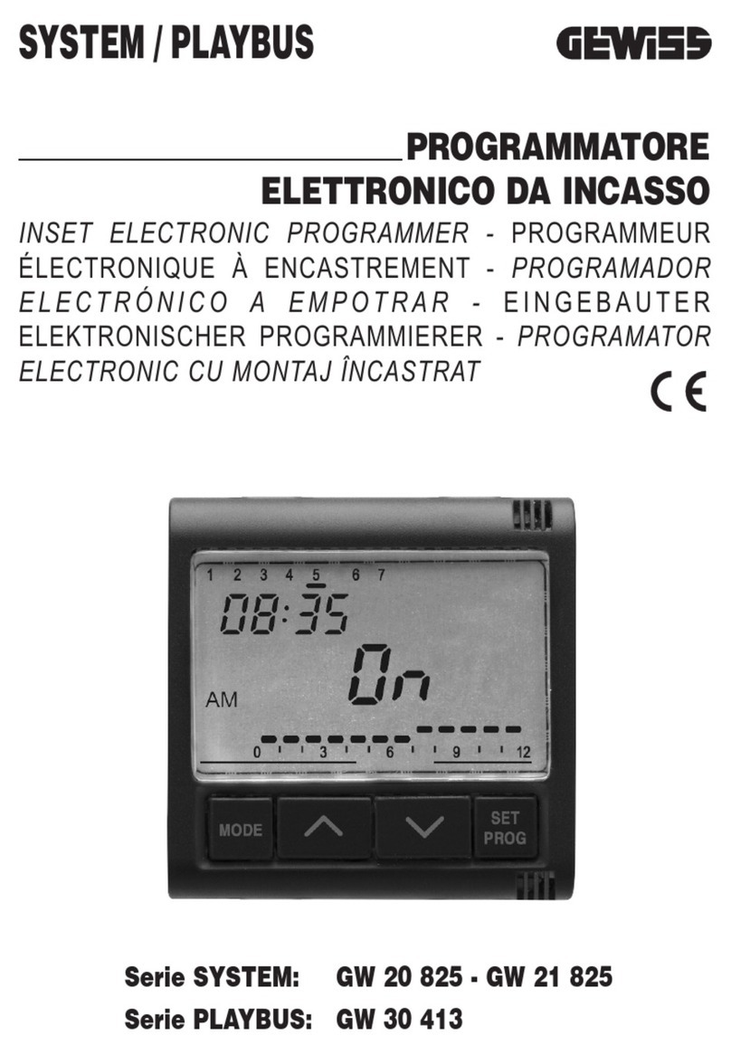Gewiss SYSTEM Series User instructions