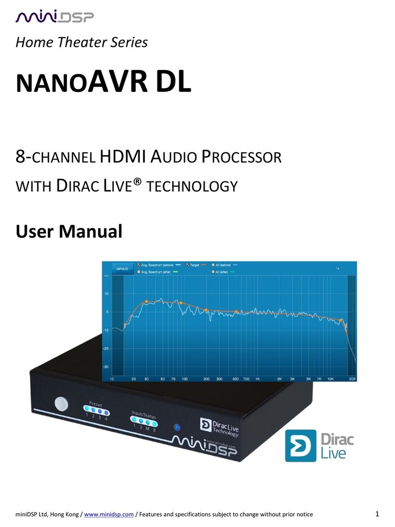 miniDSP Home Theater Series user manual