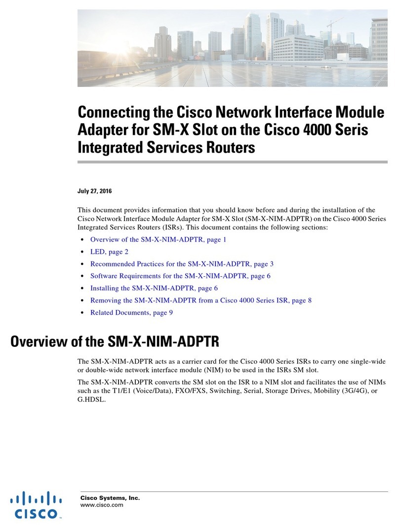Cisco SM-X-NIM-ADPTR Quick start guide