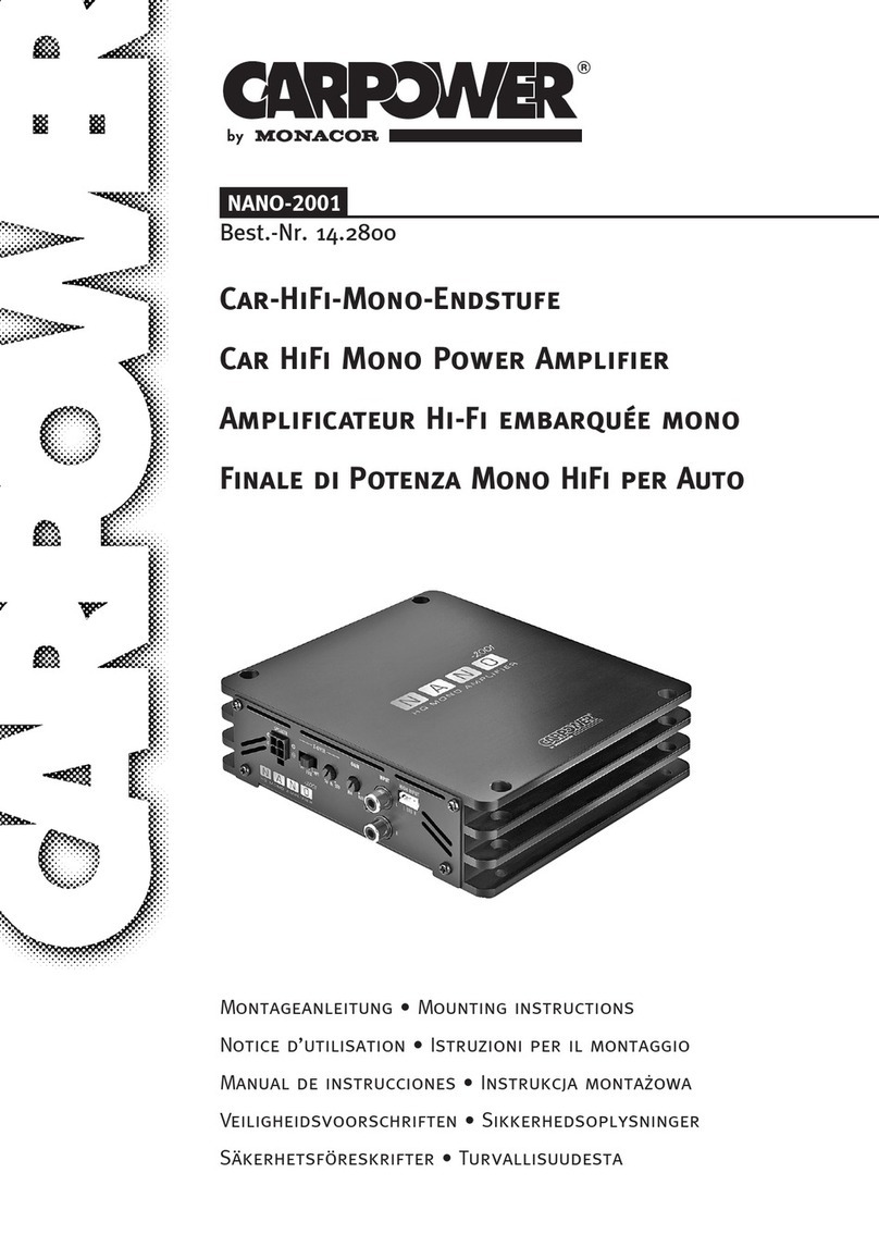 Monacor CARPOWER NANO-2001 Mounting instructions