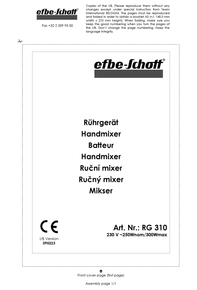 EFBE-SCHOTT RG 310 operating instructions