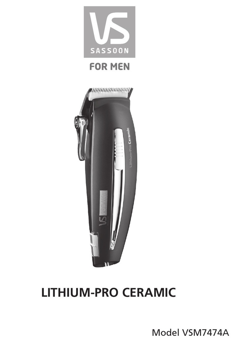 VS Sassoon LITHIUM-PRO CERAMIC VSM7474A User manual VS Sassoon LITHIUM-PRO CERAMIC VSM7474A User manual