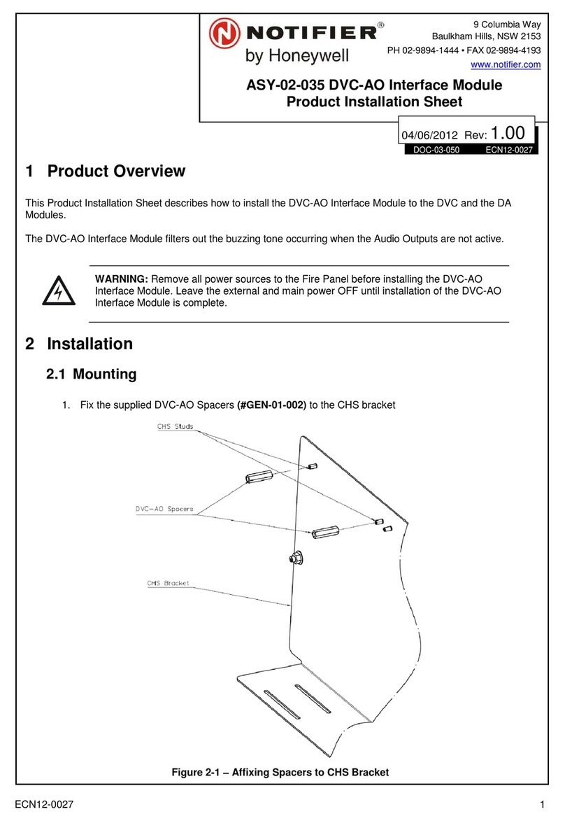 Honeywell Notifier DVC-AO User manual