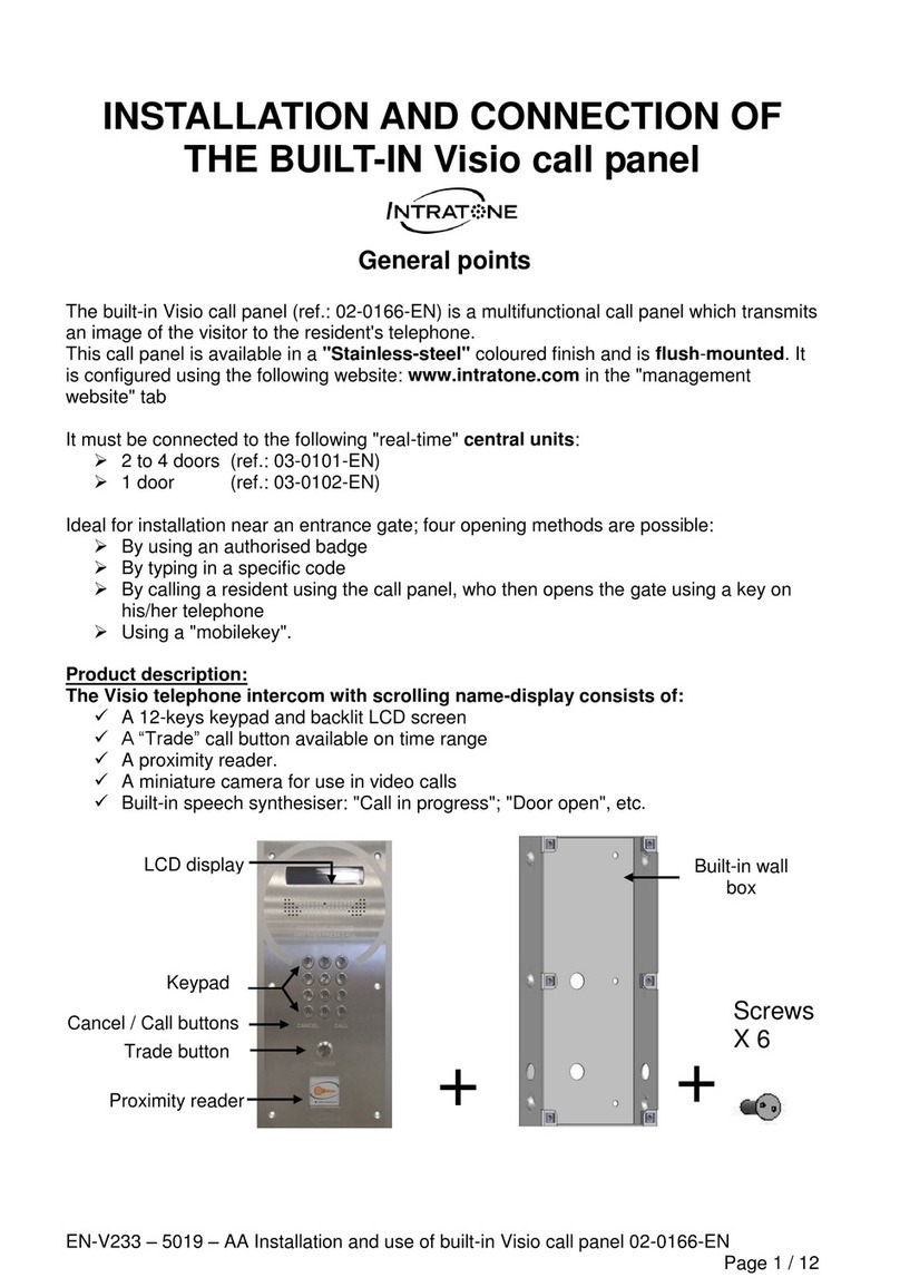 Intratone Visio 02-0166-EN Guide Intratone Visio 02-0166-EN Guide