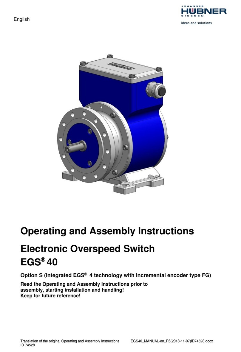 Hubner EGS 40 Series Operating and assembly instructions