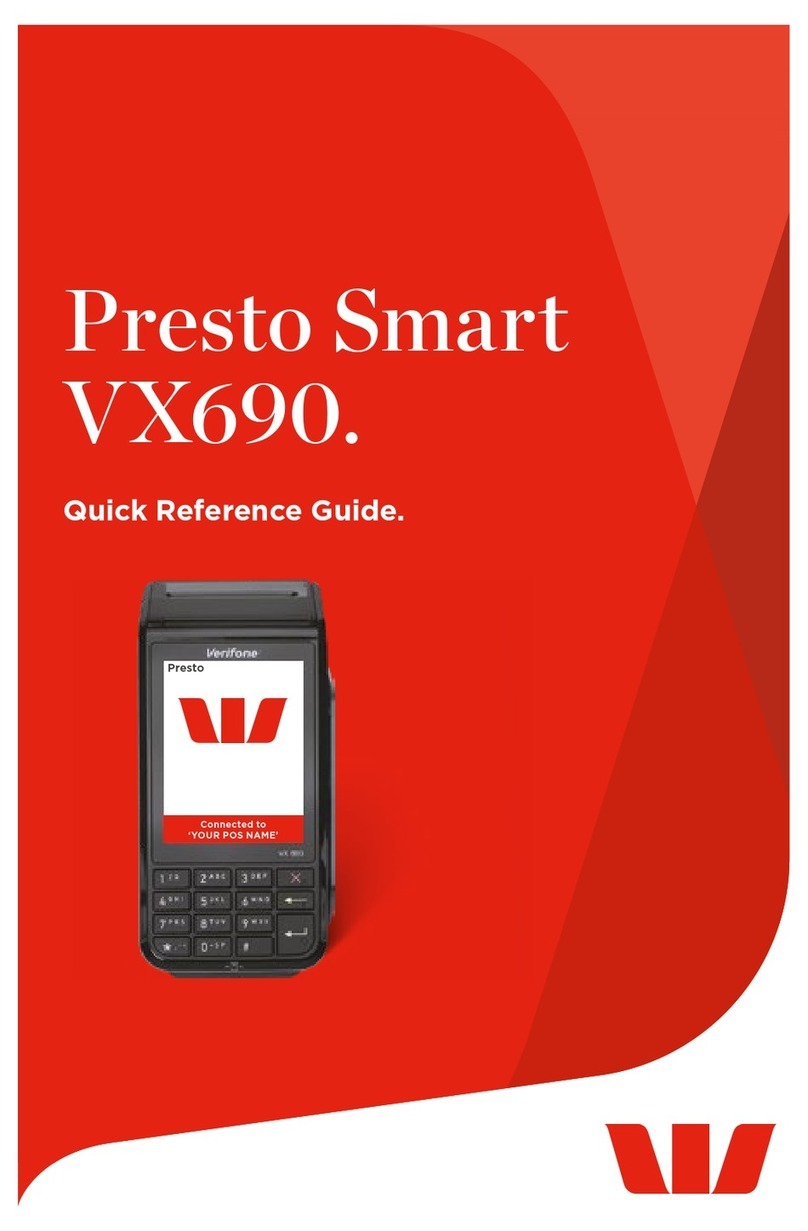 Westpac Presto Smart VX690 Quick reference guide