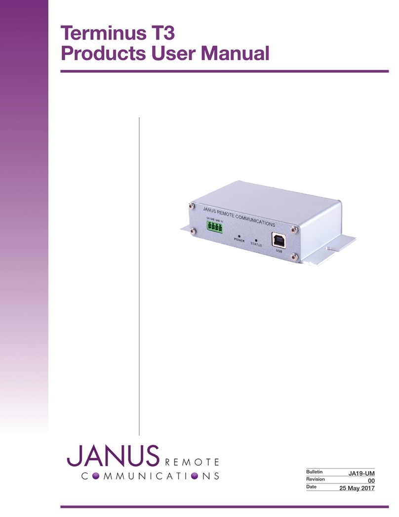 Janus Remote Communications Terminus T3 Product user manual