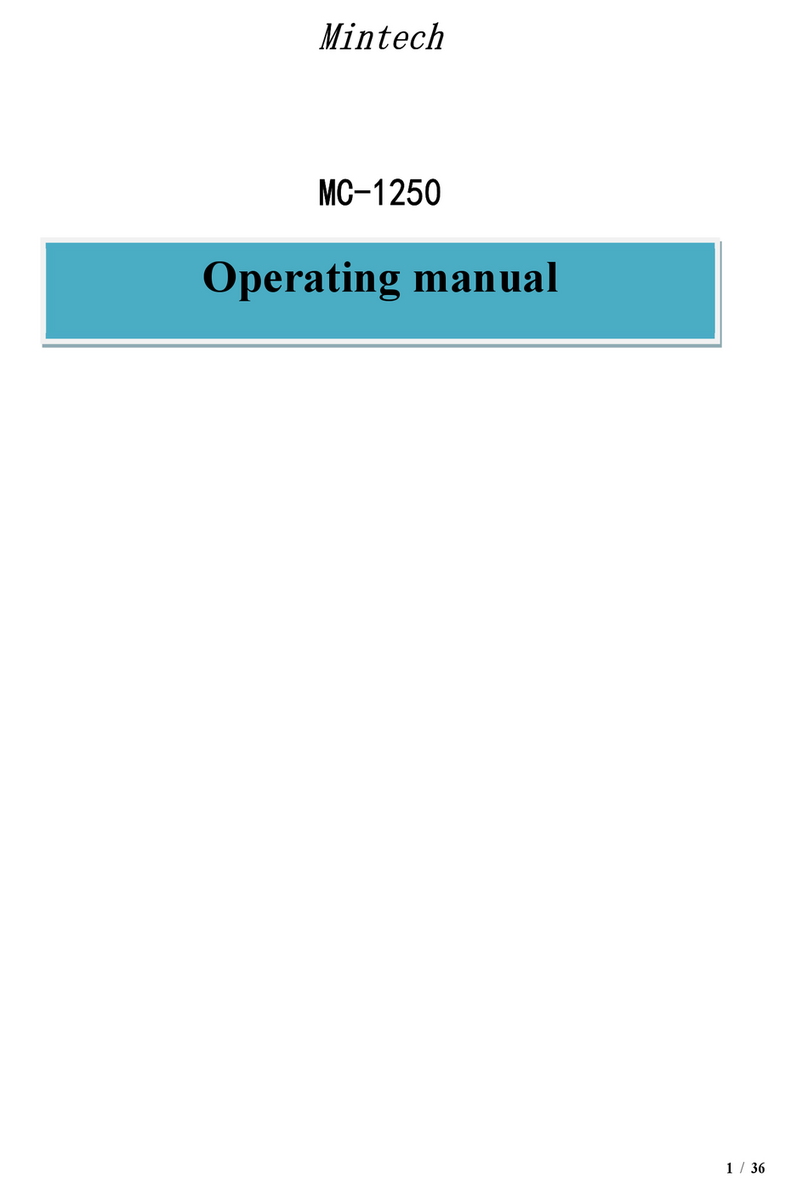 Mintech MC-1250 operating manual