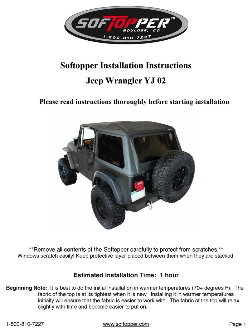 Softopper YJ 02 installation instructions