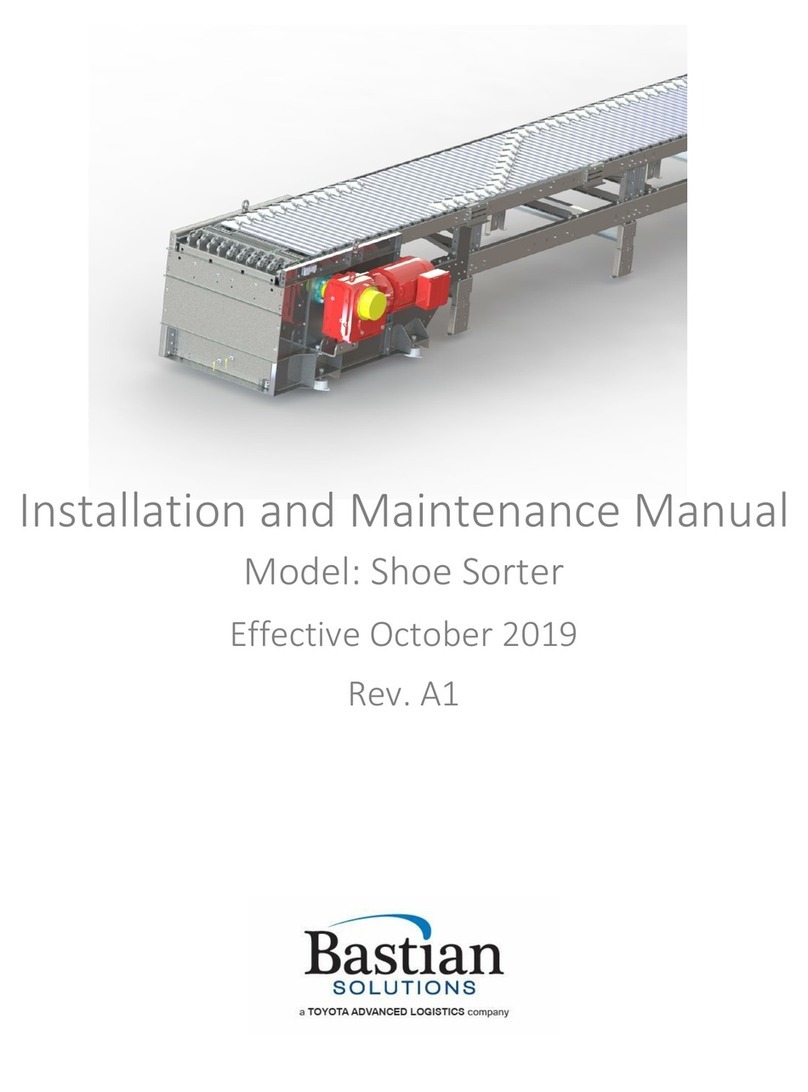 Bastian Solutions Shoe Sorter Installation and maintenance manual