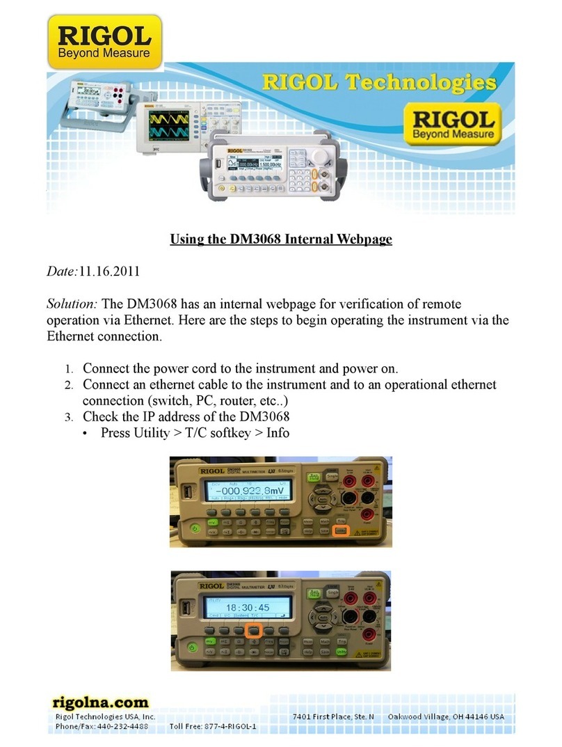 Rigol DM3068 User manual