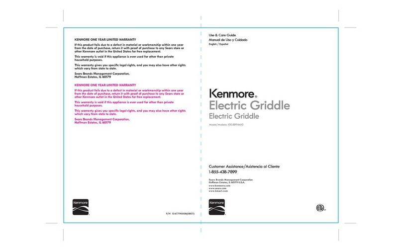 Kenmore 100.88916610 Use & care guide