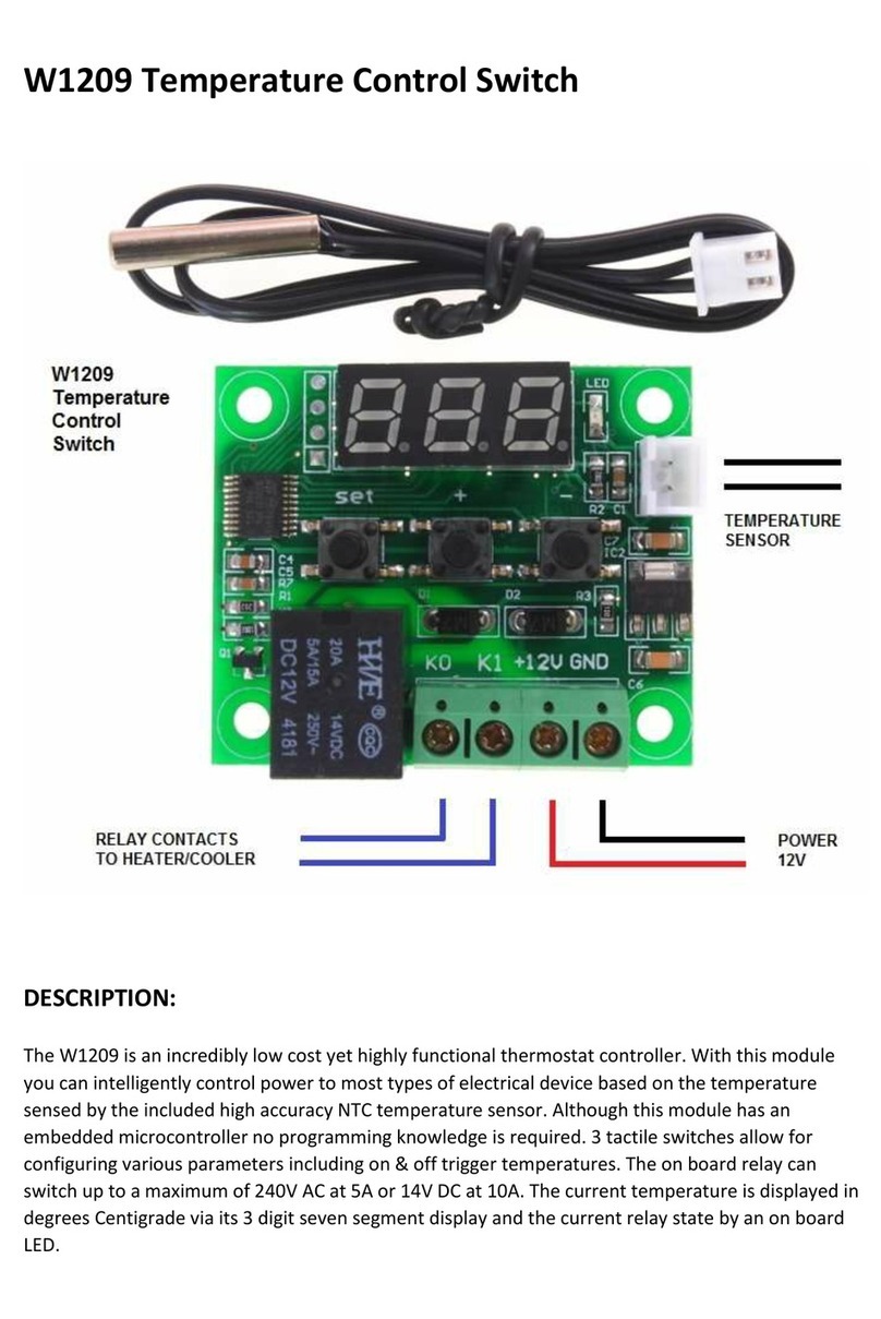 Diymore W1209 quick start guide