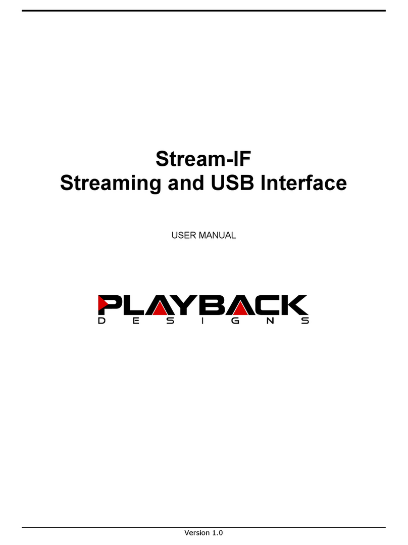 Playback Designs Stream-IF user manual