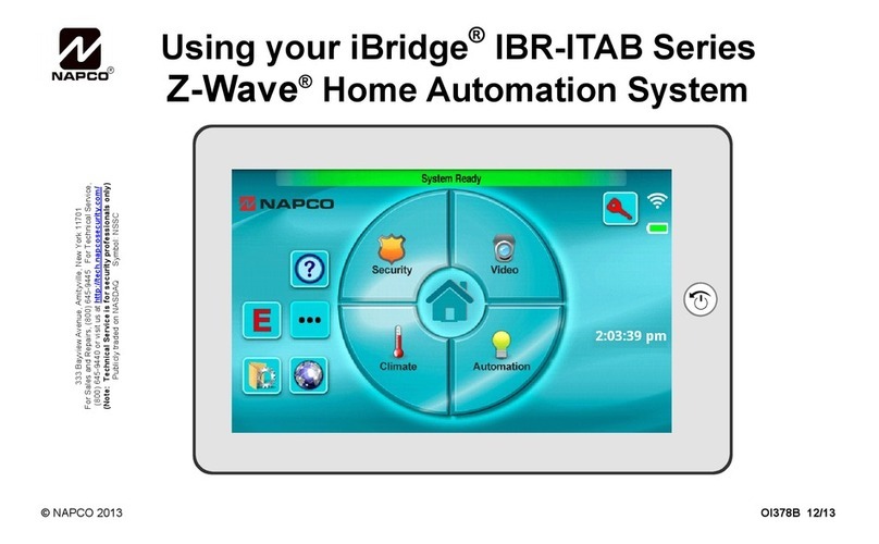 NAPCO iBridge IBR-ITAB Series manual