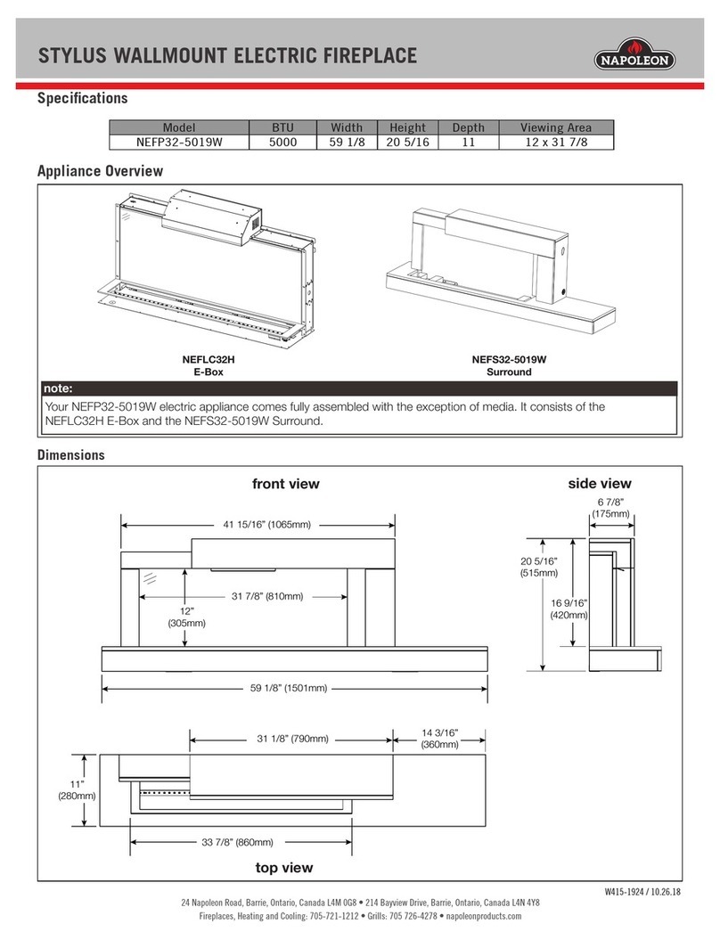 Napoleon STYLUS NEFP32-5019W quick guide Napoleon STYLUS NEFP32-5019W quick guide