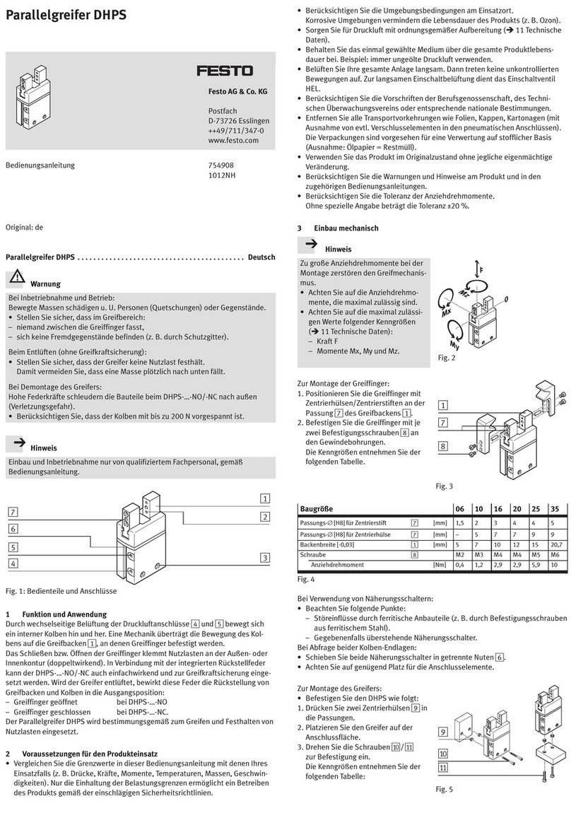 Festo DHPS User manual Festo DHPS User manual